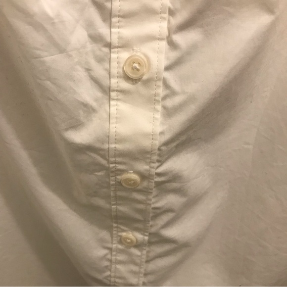 NWT Derek Lam Off Shoulder Button Down Top 8 white blouse shirt cotton - Picture 5 of 11